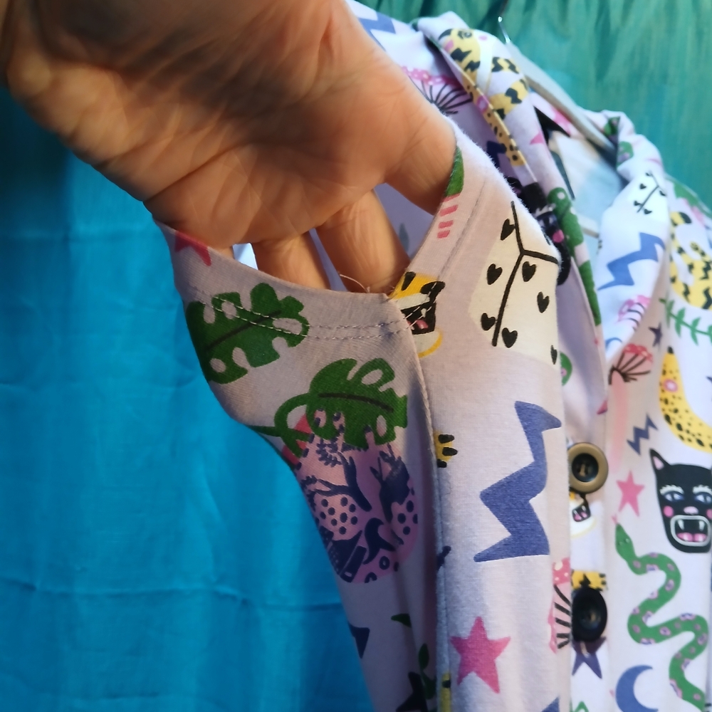 Colorful Animal Print Jumpsuit - Lavender - Picture 3 of 6